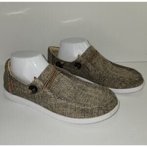 Corkys Kayak Tweed Brown Slip On Boat Womens Sneakers Casual Shoes Size 11